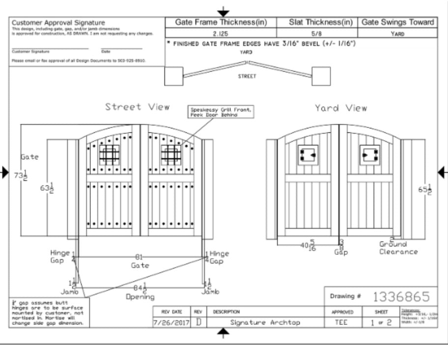 Custom Gate Design Process