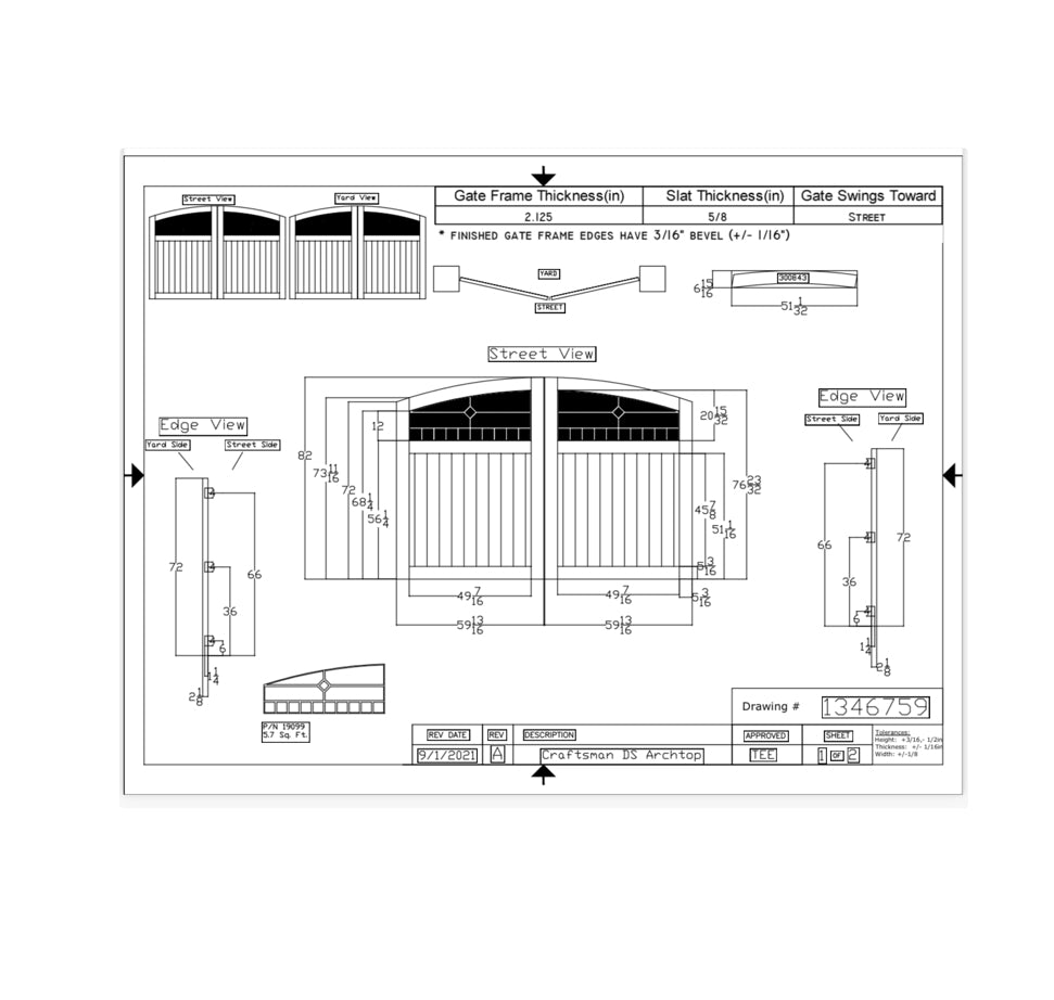 Replacement Driveway Gate – Order #23630