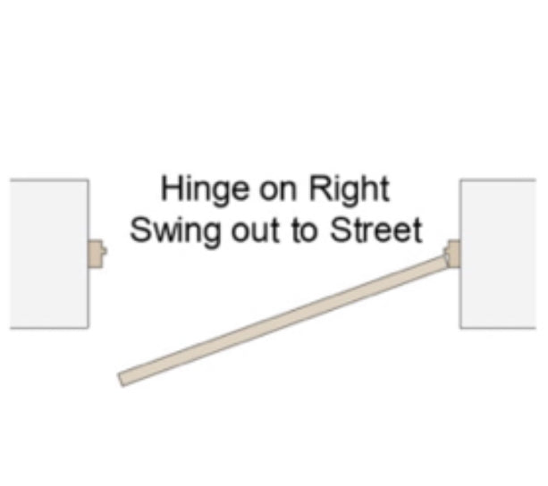 Reverse arch top custom size Rose City wood gate package (MHoward)