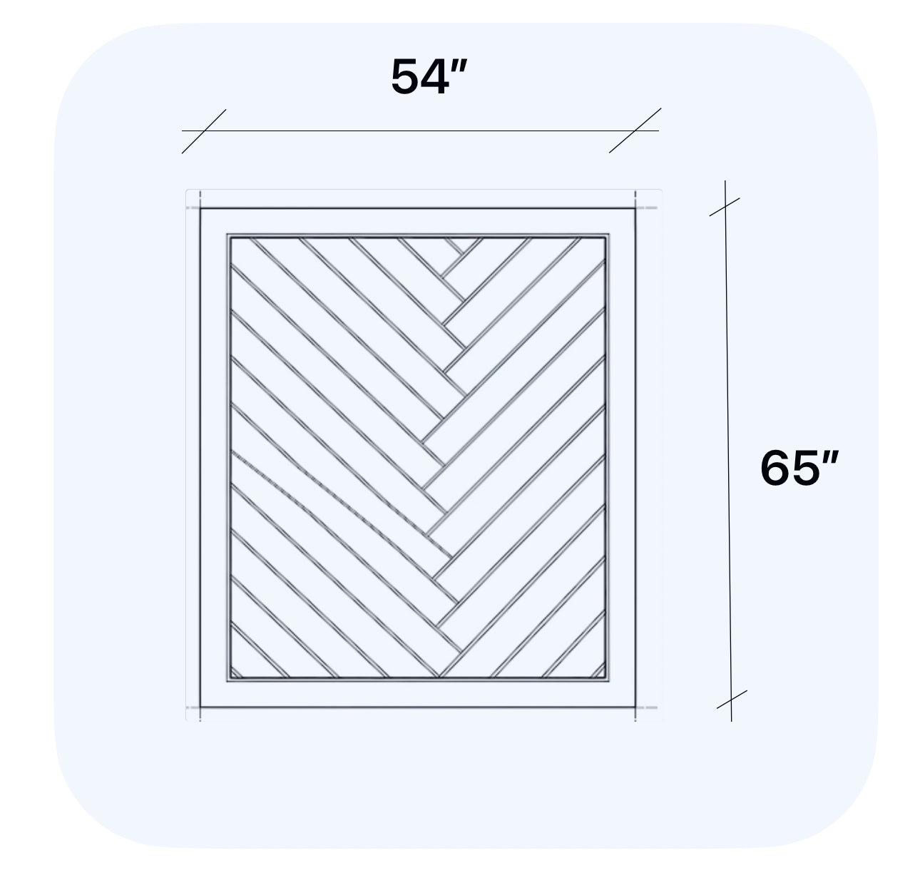 Herringbone SquareTop Custom Panel