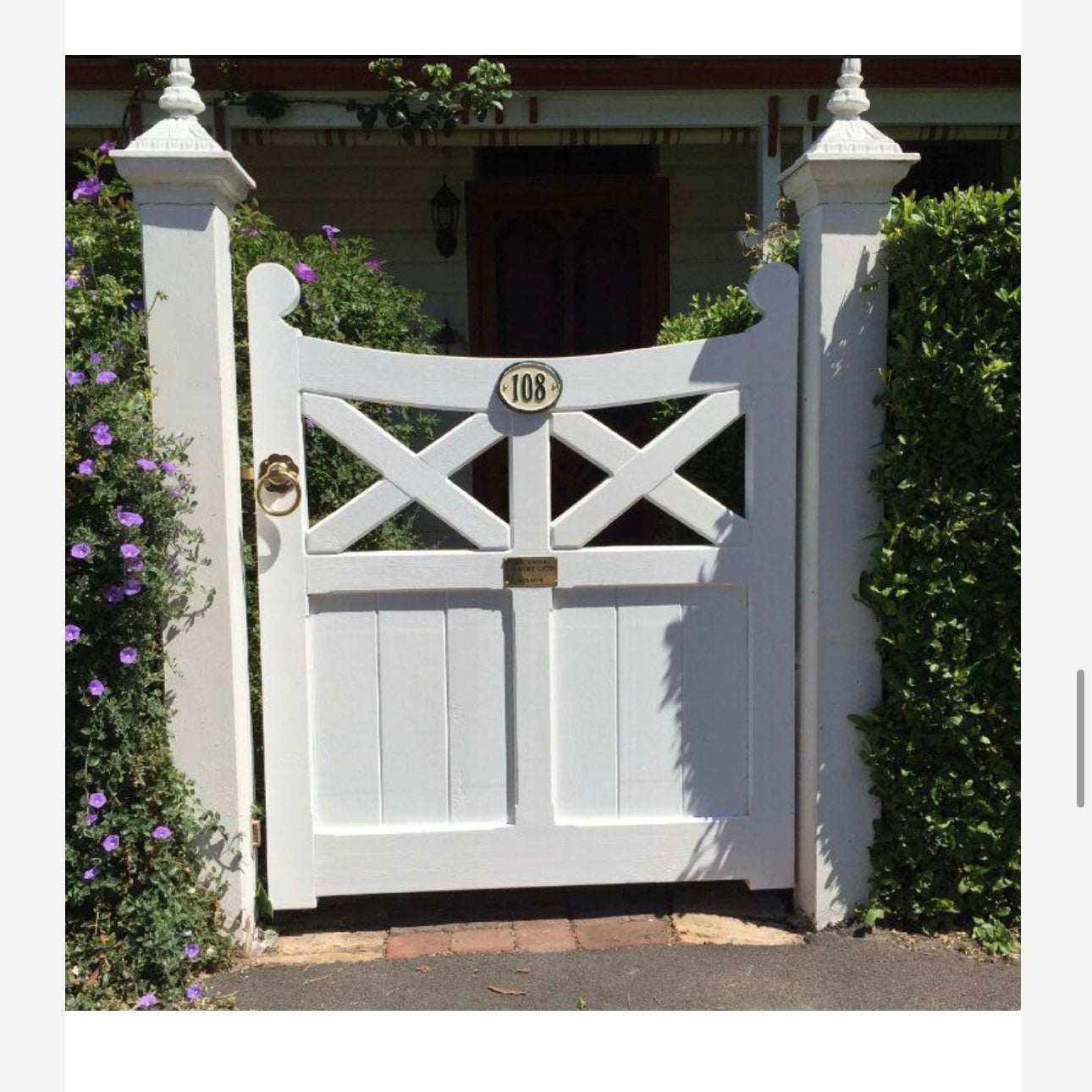 Custom design double swing garden gate