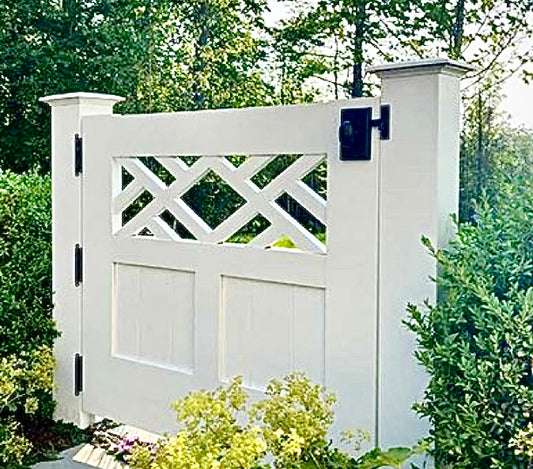 Custom Gate with 1-Inch Thick Lattice, Additional Mid-Stile 🔹