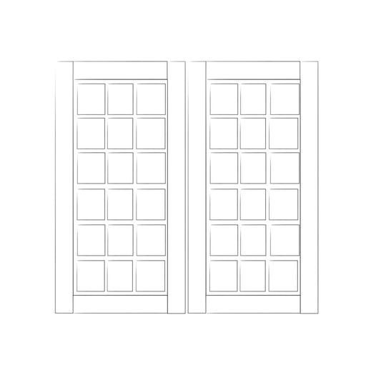 Two lattice panels, 52”H, 61.5” rough opening, 2” ground clearance, clear-grade Western Red Cedar, with hinges and jambs  💠
