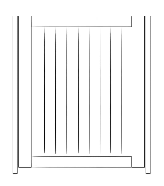 Signature Flattop Gate - No Mid-Rail -  1” TNG