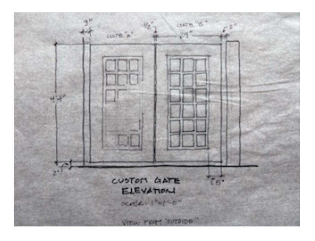 Two lattice panels, 52”H, 61.5” rough opening, 2” ground clearance, clear-grade Western Red Cedar, with hinges and jambs  💠