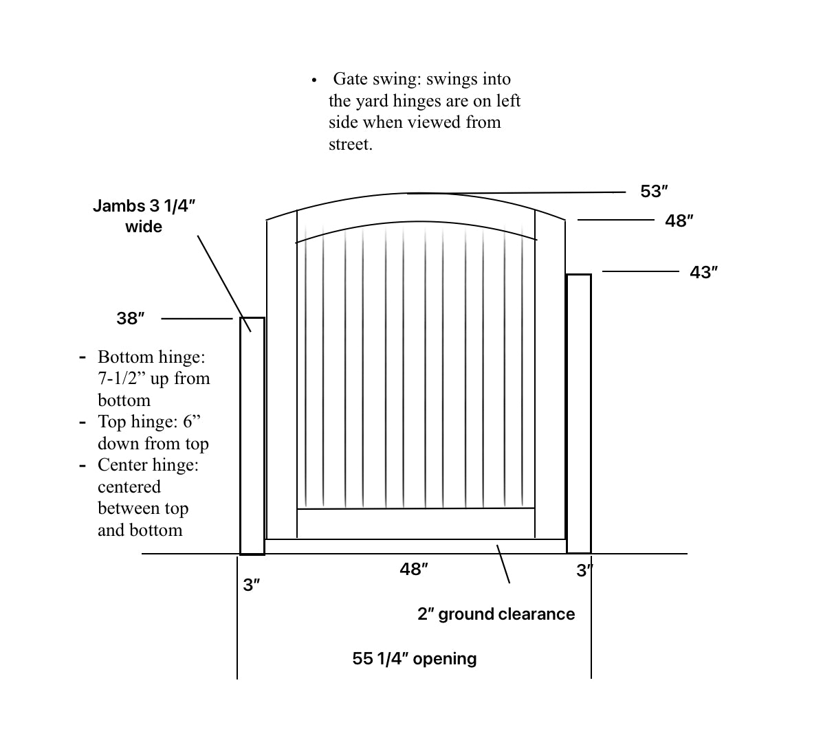 Astoria Arch Top Gate (Kunz)