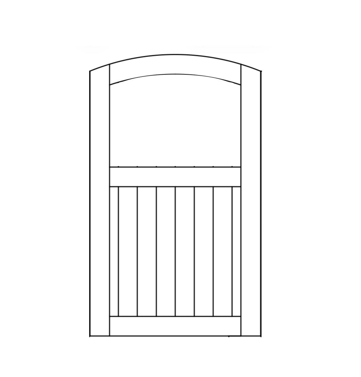 Open Frame Archtop Gate for Customer Supplied Insert, 3-4 weeks  🔹