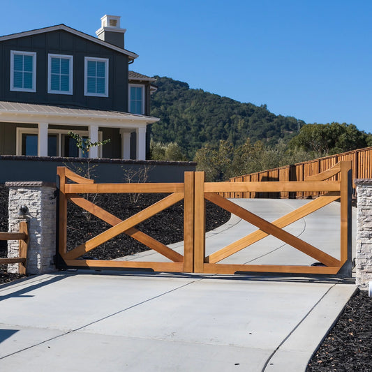 Modern Farmhouse Driveway Gate